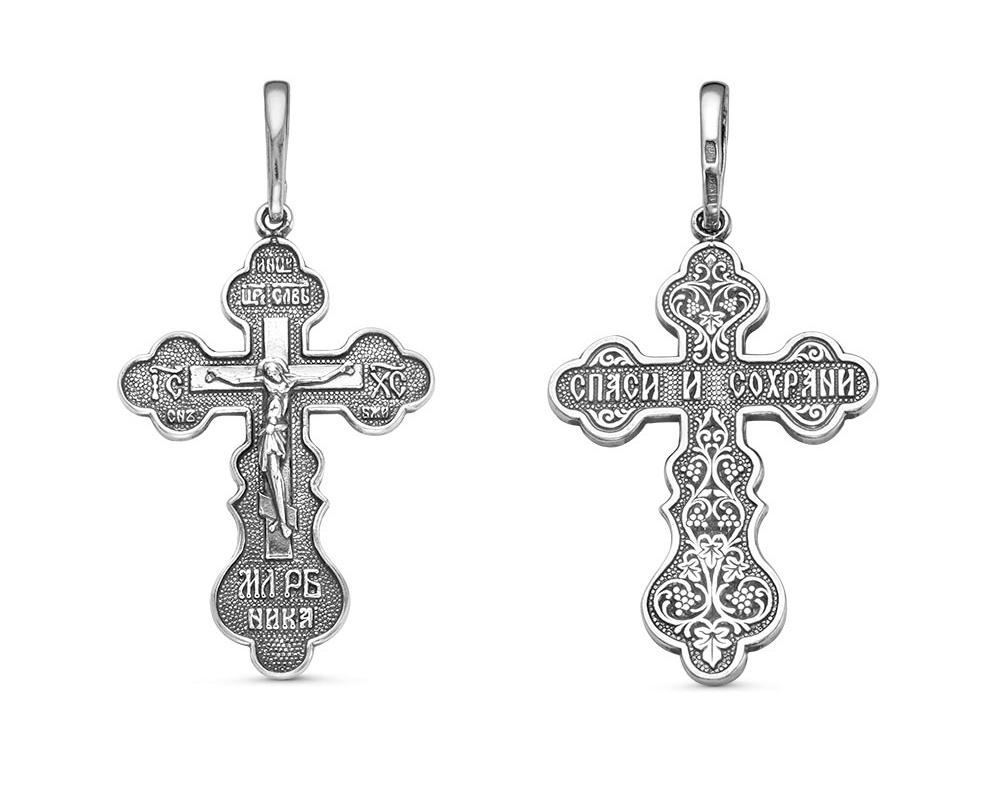 Крестик православный серебряный 53011928