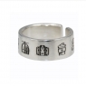 Безразмерное кольцо из серебра кр8мм с гравировкой купить в интернет магазине 