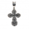 Православный нательный крест 8036 распятие христово из серебра