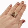 Кольцо с камнем к1450 из серебра