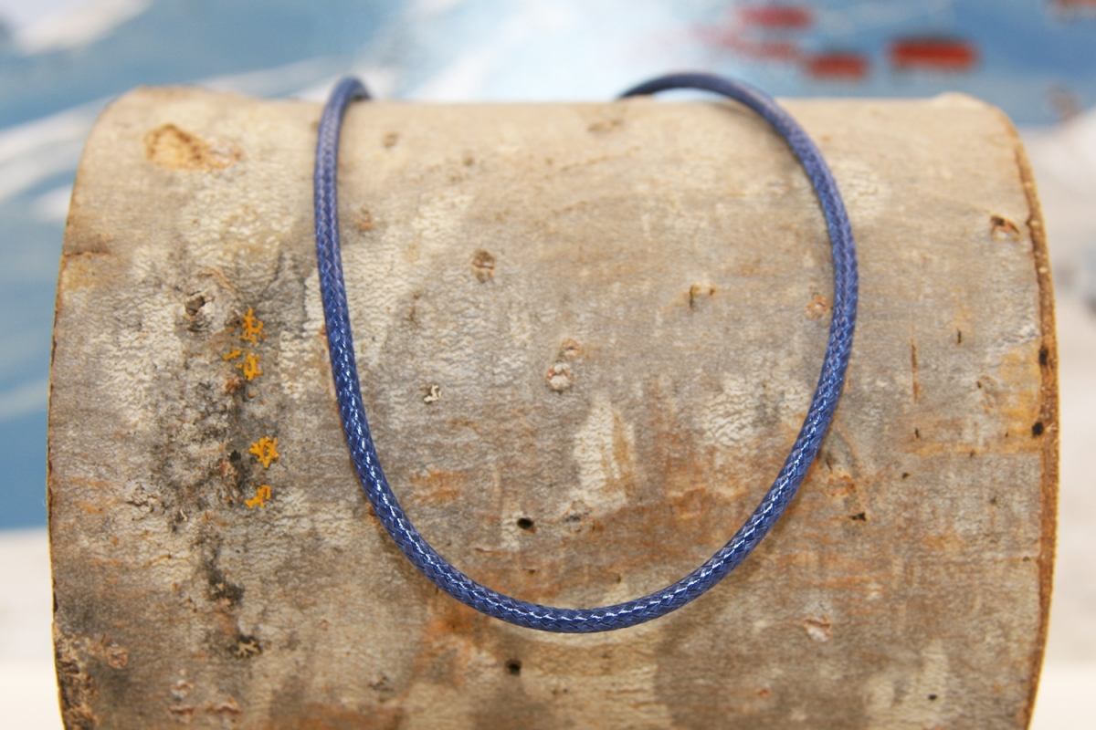 Синий текстильный шнурок а295001