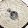 Серебряная подвеска икона Пантелеймон целитель 8632 с чернением с доставкой по не высокой цене