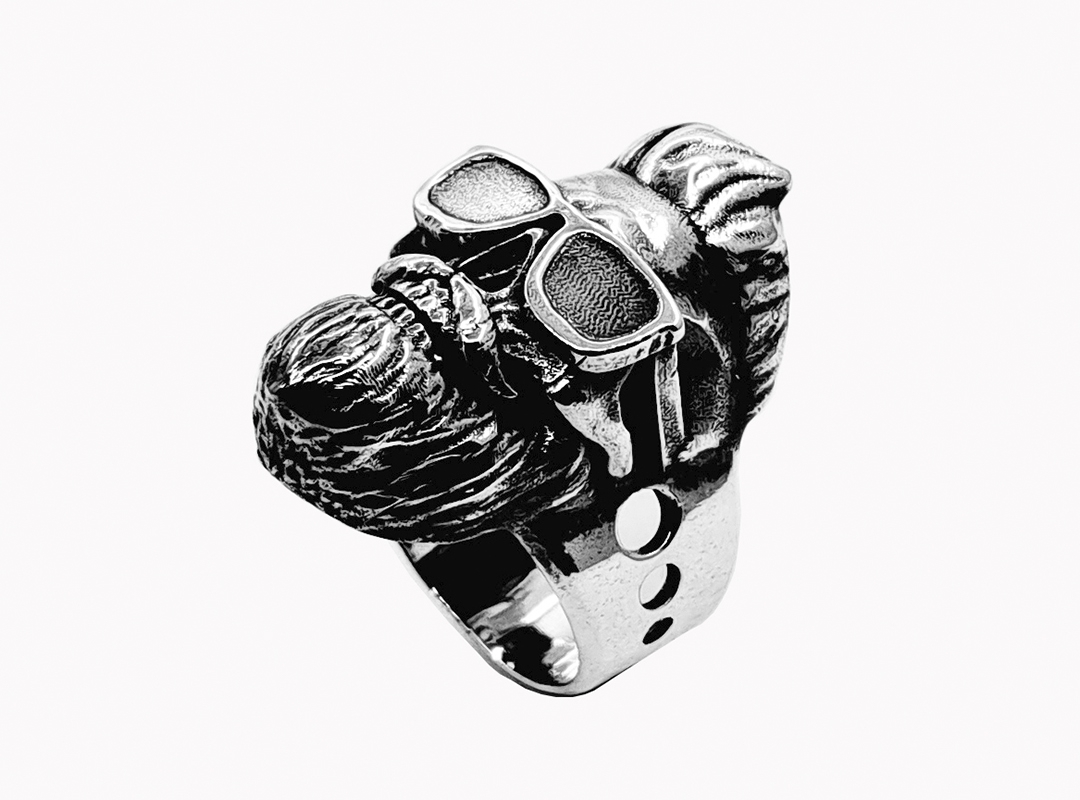Мужское кольцо хипстер ек0318-21 из серебра 925 пробы с чернением